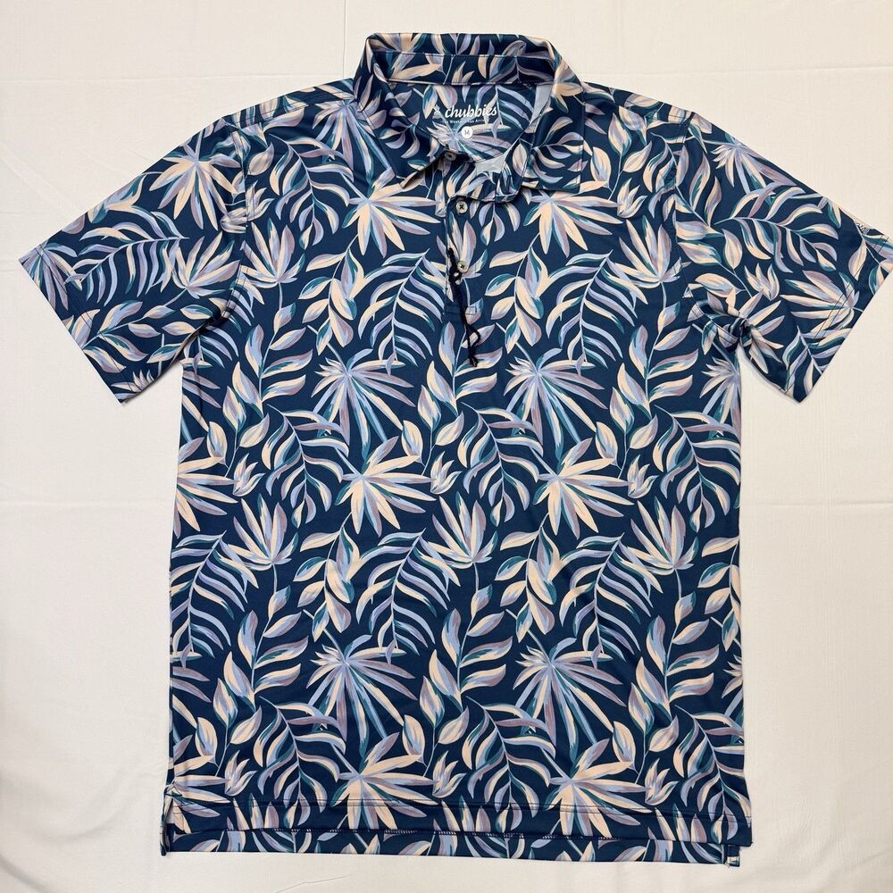 Chubbies Men’s Medium “The Weekend Has Arrived” Performance Polo Shirt NWOT